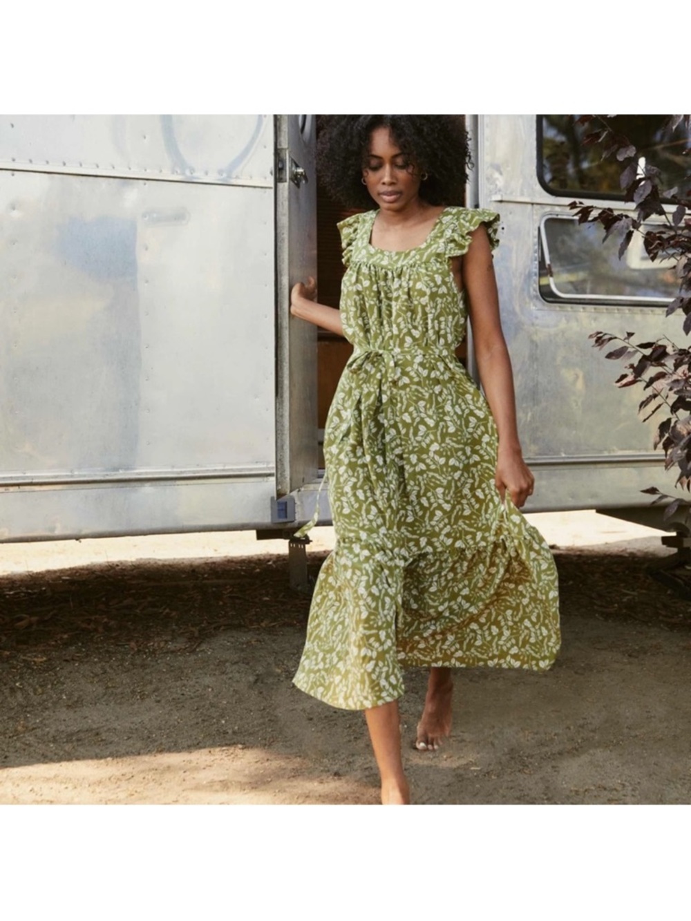 Christy Dawn Benny flutter sleeve floral maxi dress